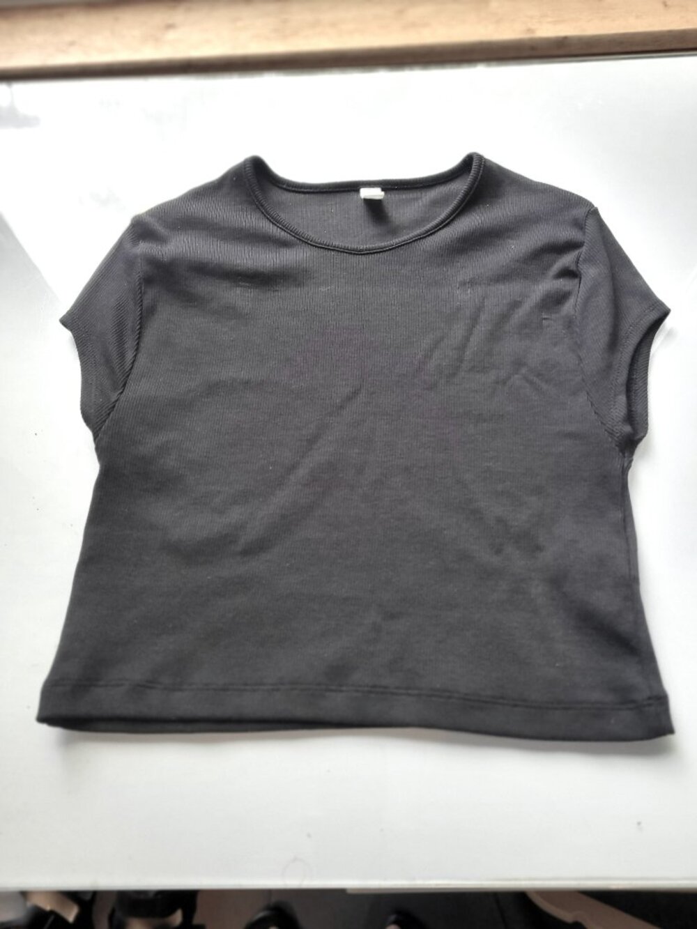 KOTN 90s Style Stretch Baby T-shirt Black Size M